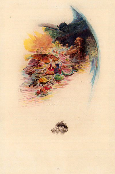 La tentation de Saint-Antoine. Compositions de Georges Rochegrosse gravées en couleurs par E. Decisy. 