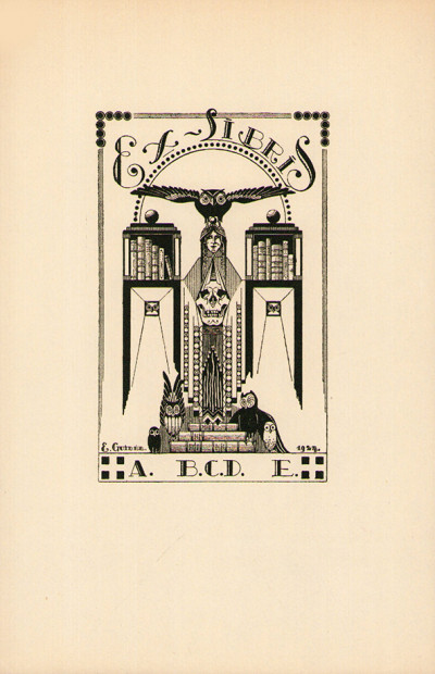 Réunion de 49 ex-libris originaux, dont certains créés pour l'Association Belge des Collectionneurs et Dessinateurs d'Ex-Libris (ABCDE). 