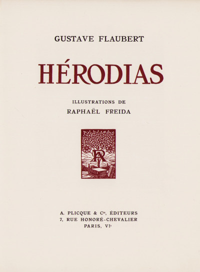 Hérodias. Compositions de Raphaël Freida. 