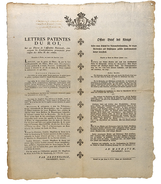 Lettres patentes du Roi, sur un Décret de l'Assemblée nationale, concernant les Condamnations prononcées pour raison des délits & des crimes. 