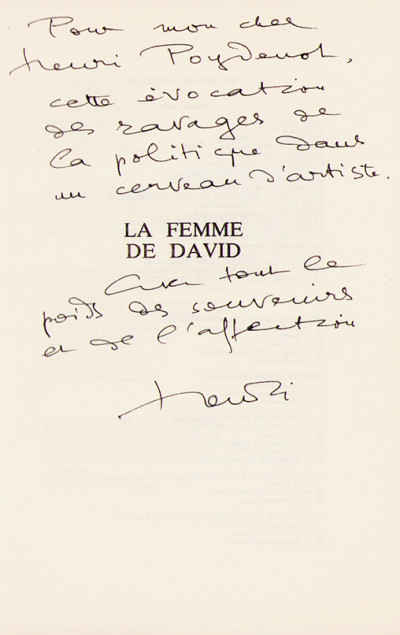 La femme de David. Roman. 