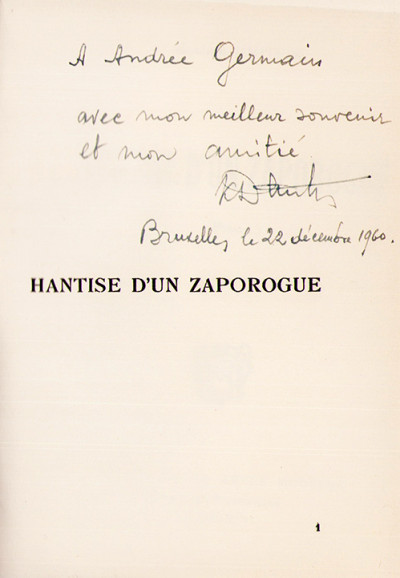 Hantise d'un Zaporogue. Poèmes. 