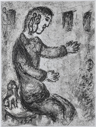 Et sur la terre… Eaux-fortes de Marc Chagall. 