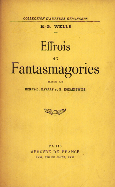 Effrois et fantasmagories. Traduit de l'anglais par Henry-D. Davray et B. Kozakiewicz. 