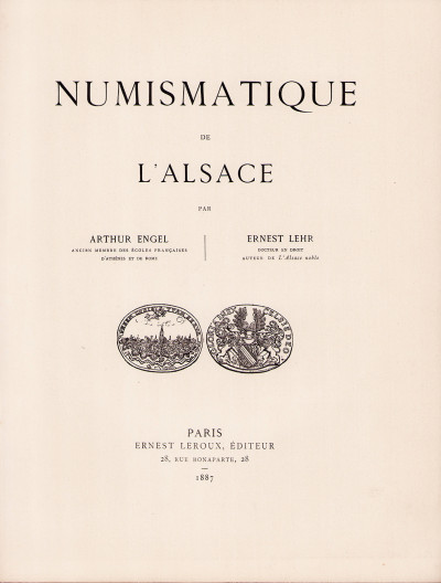 Numismatique de l'Alsace. 
