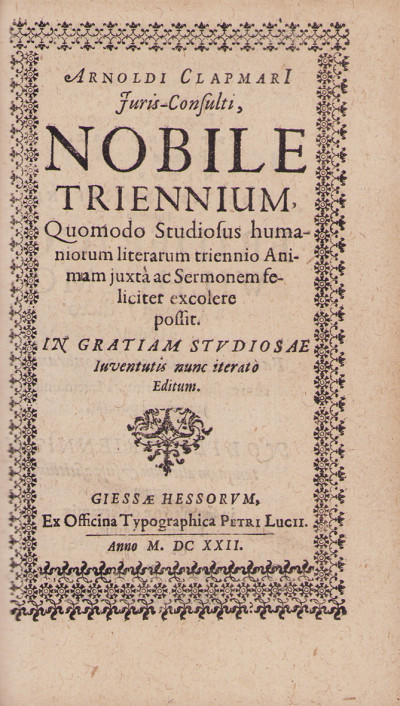 De consolatione philosophiae libri V. Nunc denuo Variis lectionibus & Notis illustrati A Theodoro Sitzmano, Thuringo. 