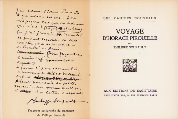 Voyage d'Horace Pirouelle. 