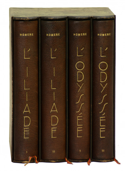 L'Iliade. L'Odyssée. Traduction nouvelle de Mario Meunier. Illustrations de Berthold Mahn. 