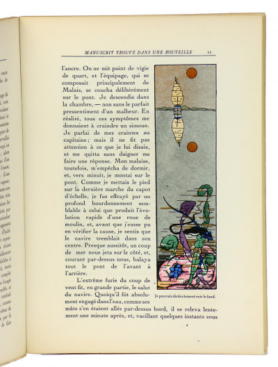 Manuscrit trouvé dans une bouteille. Traduit par Charles Baudelaire. Vignettes originales en couleurs de Pierre Falké. 