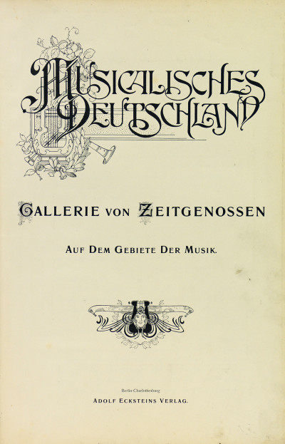 Musicalisches Deutschland. Gallerie von Zeitgenossen auf dem Gebiete der Musik. 