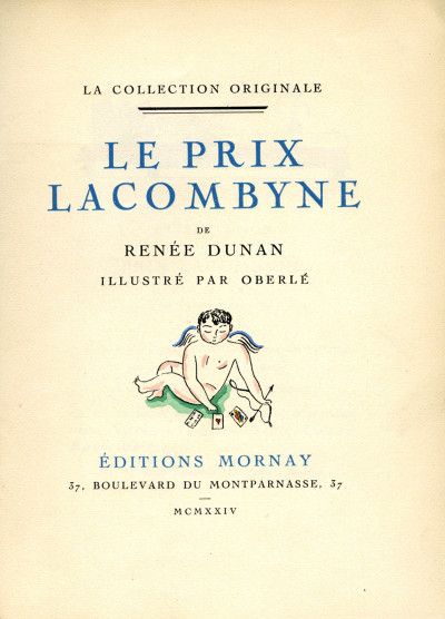 Le prix Lacombyne. Illustré par Oberlé. 