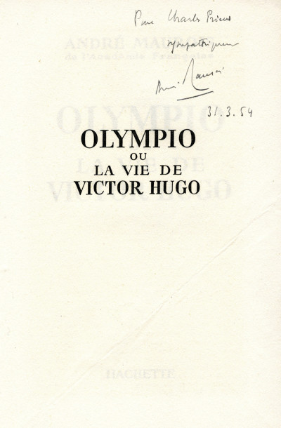 Olympio ou la vie de Victor Hugo. 