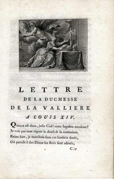 Lettre de la duchesse de La Vallière à Louis XIV, précédée d'un abrégé de sa vie. 