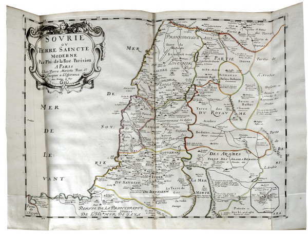 La Terre Sainte en six cartes géographiques et les traitez sur icelles suivant ses principales divisions. Relié à la suite : Geographia Sacra, etc (par Nicolas Sanson d'Abbeville, Paris, Mariette, 1665). 