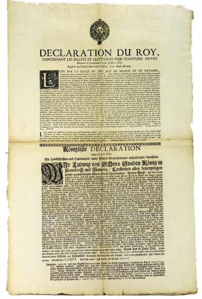 Déclaration du Roy, concernant les billets et quittances sous signatures privées …. 