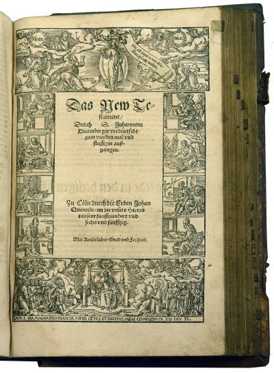 Bibell, Das ist, Alle bücher Alts vnd News Testaments nach alter, in Christlicher Kyrchen gehabter Translation, mit Auslegung etlicher dunckeler ort, vnd besserung vieler verruckter wort vnd sprüche Bibell, Das ist, Alle bücher Alts und News Testaments. 