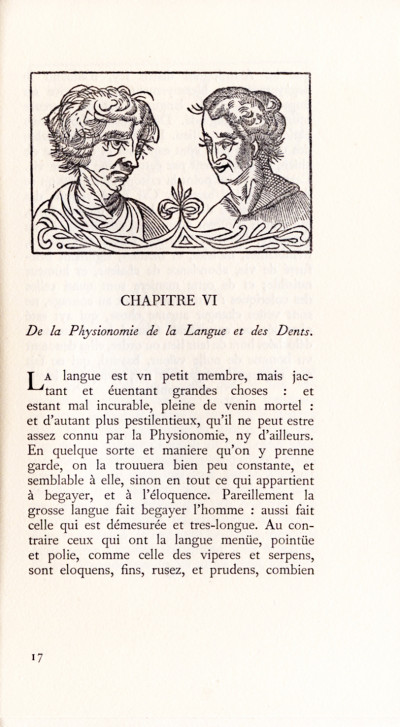 Physionomie par le regard des membres de l'homme, par Jean d'Indagine, enrichie de figures. 