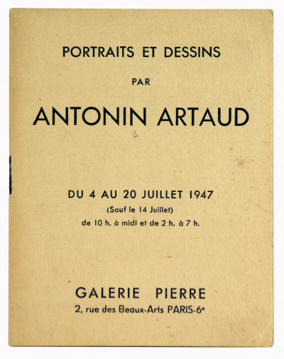 Portraits et dessins par Antonin Artaud. 