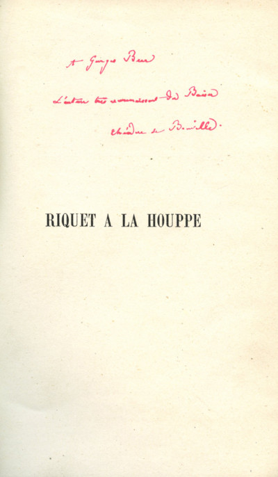 Riquet à la houppe. Comédie féérique. Avec un dessin de Georges Rochegrosse gravé par F. Méaulle. 