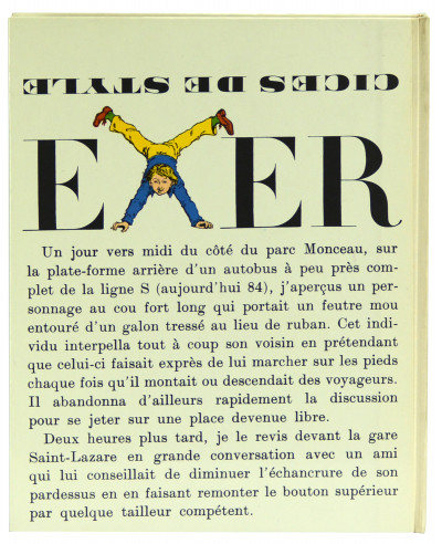 Exercices de style. Accompagnés de 33 exercices de style parallèles peints, dessinés ou sculptés par Carelman et de 99 exercices de style typographiques de Massin. 