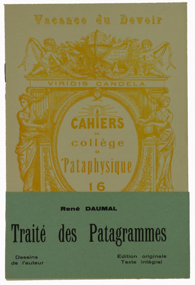 Viridis Candela. Cahiers du Collège de 'Pataphysique. 16. Vacance du Devoir. 
