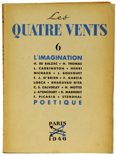 Les Quatre Vents. N° 6 : L'imagination poétique. 