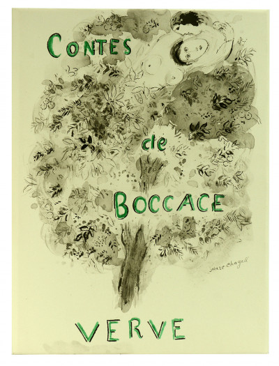 Verve. Revue artistique et littéraire. Vol. VI, n°24. Contes de Boccace. Peintures du Manuscrit des Ducs de Bourgogne, Bibliothèque de l'Arsenal (Manuscrit n°5193). Lavis de Marc Chagall. Textes de Jacques Prévert, de Frantz Calot et légendes. 