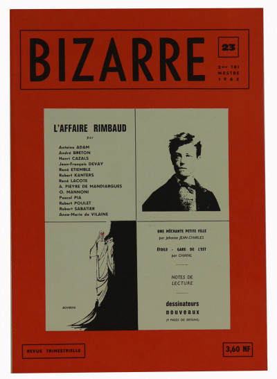 Revue Bizarre n° 23. L'affaire Rimbaud. 