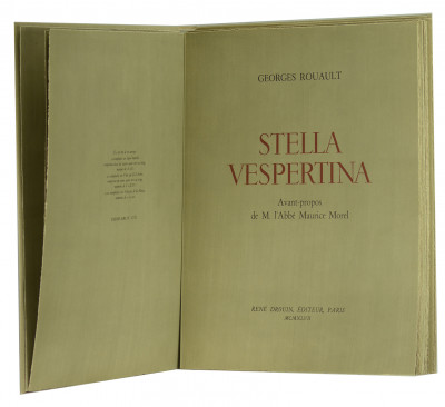 Stella Vespertina. Avant-propos de M. l'Abbé Maurice Morel. 