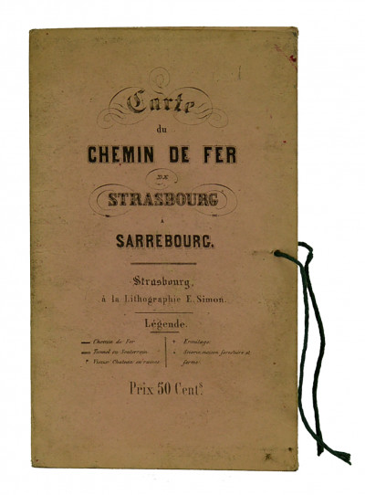 Carte du chemin de fer de Strasbourg à Sarrebourg. 