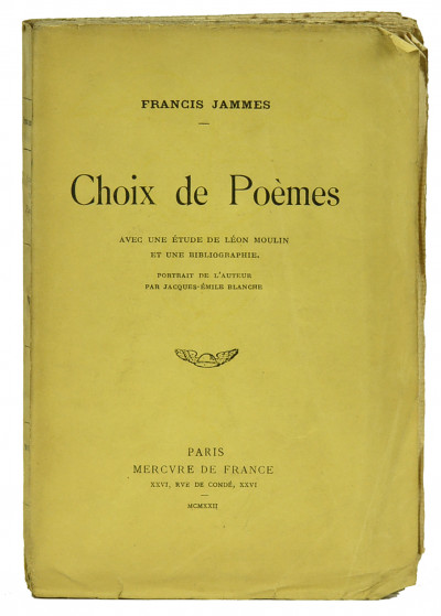 Choix de poèmes. Avec une étude de Léon Moulin et une bibliographie. Portrait de l'auteur par Jacques-Émile Blanche. 