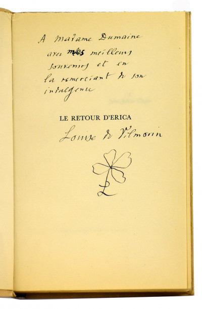 Le retour d'Erica. 