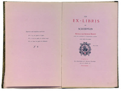 Les Ex-Libris de Schoepflin. Notice par Arthur Benoit. Avec deux planches. 