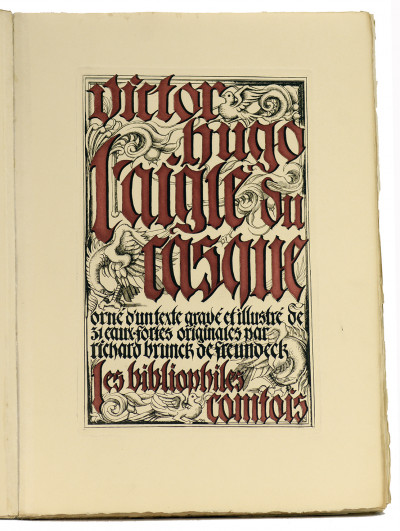 L'aigle du casque. Orné d'un texte gravé et illustré de 31 eaux-fortes originales par Richard Brunck de Freundeck. 