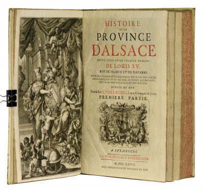 Histoire de la Province d'Alsace depuis Jules César jusqu'au mariage de Louis XV, roy de France et de Navarre. Avec des figures en taille douce, des plans, des cartes géographiques et un recueil de pièces, qui peuvent servir de preuves aux faits importants. 