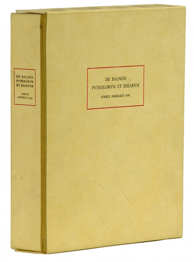 Nomina Et Virtutes Balneorum Sev De Balneis Puteolorum Et Baiarum. Codice Angelico 1474. Introduzione di Angela Daneu Lattanzi. 