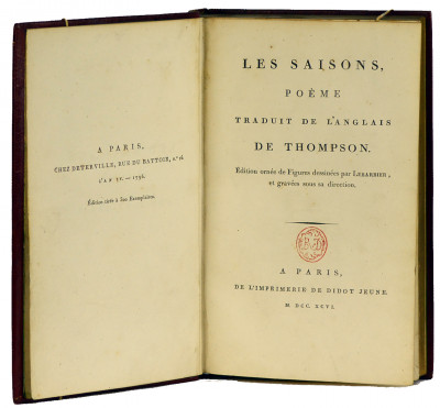 Les Saisons, poème traduit de l'anglais de Thompson. Édition ornée de Figures dessinées par Lebarbier, et gravées sous sa direction. 