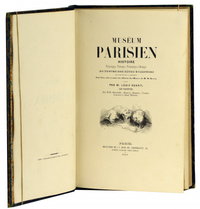 Muséum parisien. Histoire physiologique, pittoresque, philosophique et grotesque de toutes les bêtes curieuses de Paris et de la banlieue. 