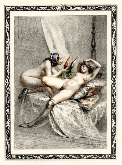 Vies des Dames galantes. Édition illustrée se soixante compositions en couleurs par Edmond Malassis. 