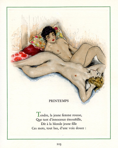 Poèmes d'Amour. Vingt-cinq eaux-fortes originales en couleurs de Edouard Chimot. Préface inédite d'André Suarès. 