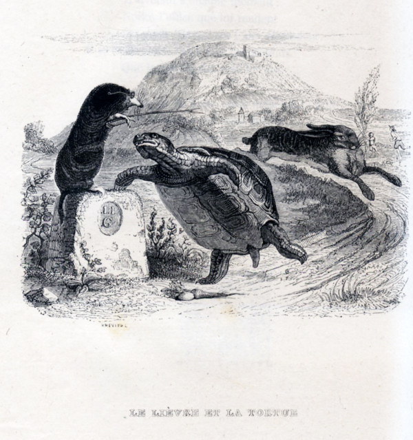 Fables de La Fontaine. Édition illustrée par J.-J. Grandville. Nouvelle édition. 