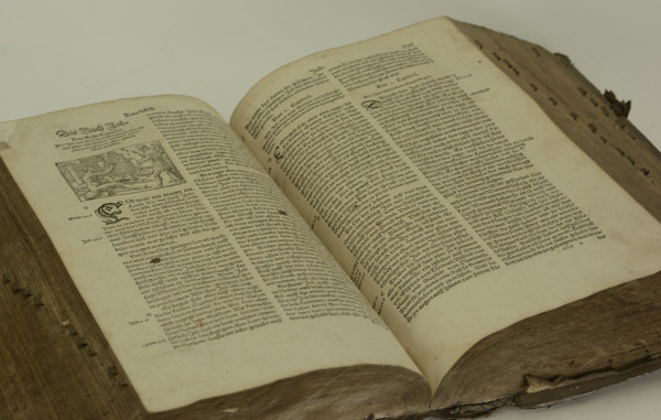 Bibell, Das ist, Alle bücher Alts vnd News Testaments nach alter, in Christlicher Kyrchen gehabter Translation, mit Auslegung etlicher dunckeler ort, vnd besserung vieler verruckter wort vnd sprüche Bibell, Das ist, Alle bücher Alts und News Testaments. 