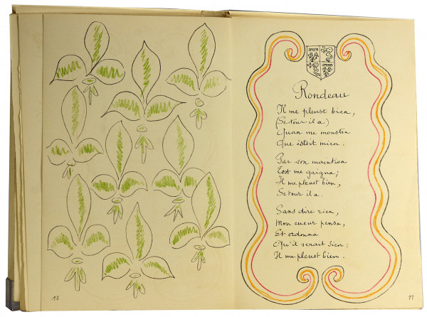 Poèmes de Charles d'Orléans, manuscrits et illustrés par Henri Matisse. 