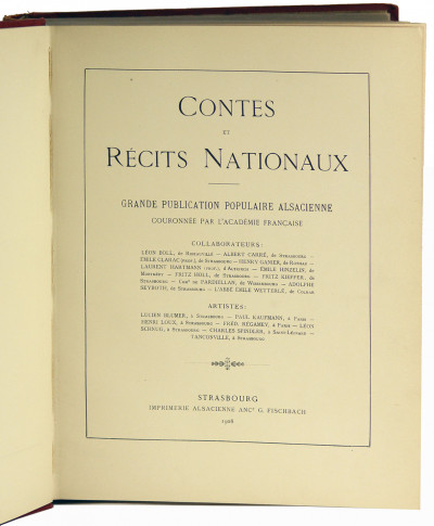 Contes et récits nationaux. Grande publication populaire alsacienne. 