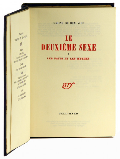 Le deuxième sexe. I. Les faits et les mythes. 