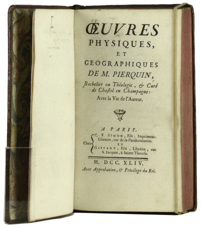 Œuvres physiques, et géographiques. Avec la vie de l'auteur. 