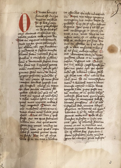 Manuscrit sur papier, en latin, daté de 1427 : CONRADUS DE SOLTAU, Quaestiones super quatuor libri sententiarum Petri Lombardi ; PSEUDO-THOMAS D’AQUIN, De sacramento corporis Domini ; PSEUDO-ALBERT LE GRAND (ou peut-être Albert de Haigerloch d’Oderaltaich ?), Compendium super Ave Maria. Basse-Autriche (Niederösterreich) ou Bohême (peut-être Prague ?), daté de 1427. 
