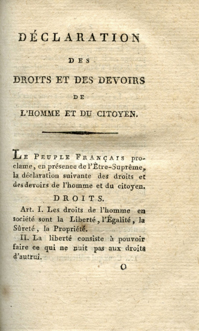 Acte constitutionnel de la République française, précédé de la Déclaration des droits de l'Homme et du Citoyen, et du discours prononcé à la Convention nationale, le 5 Messidor, par Boissy d'Anglas, au nom de la Commission des onze. 