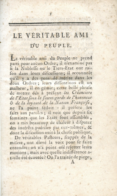 L'Ami du Peuple, et de nombreux imprimés et manuscrits concernant la Révolution française. 