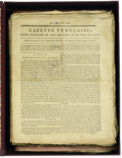 L'Ami du Peuple, et de nombreux imprimés et manuscrits concernant la Révolution française. 